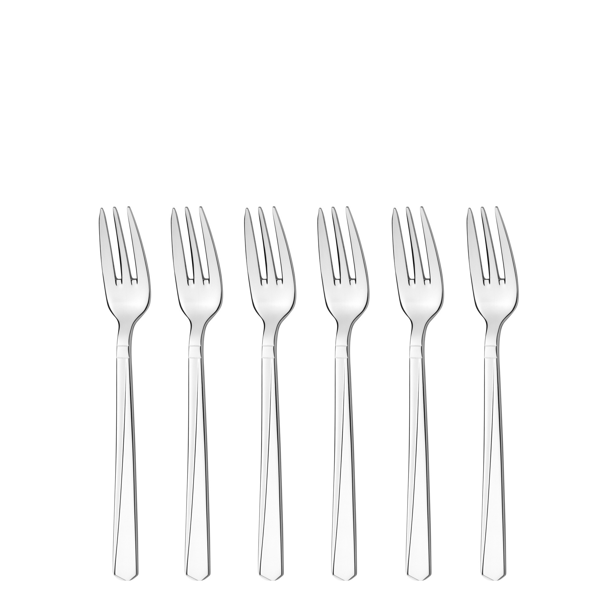 Príbor Vektra - 6 dielna súprava na múčnik / pieskovaná